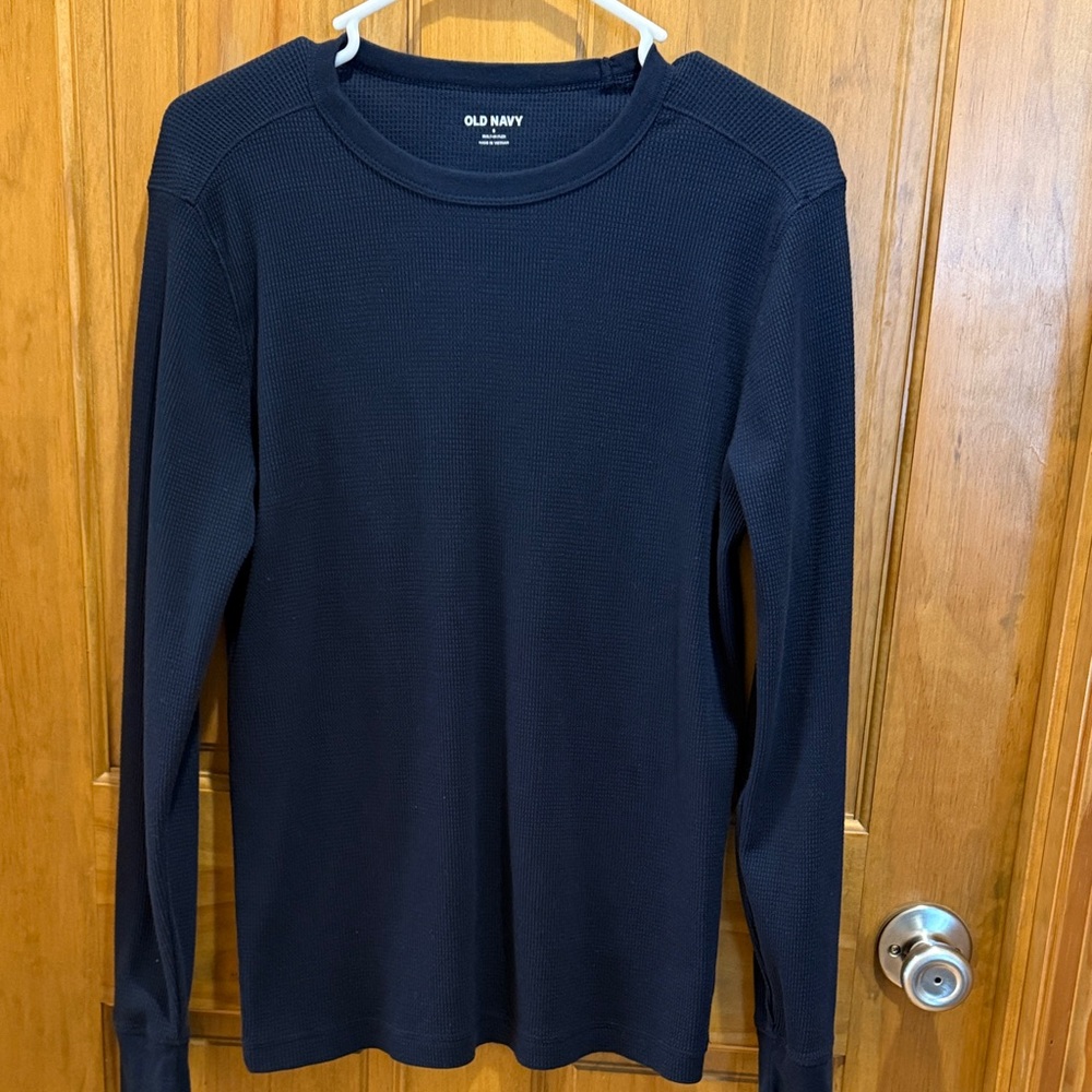 Old Navy Dark Blue Waffle-knit shirt